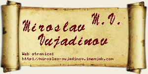 Miroslav Vujadinov vizit kartica
